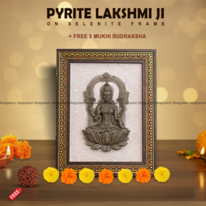 goddess lakshmi pyrite selenite 3d plate