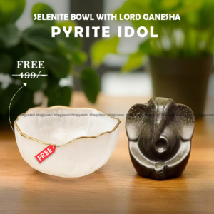 money bowl with lord ganesha pyrite idol