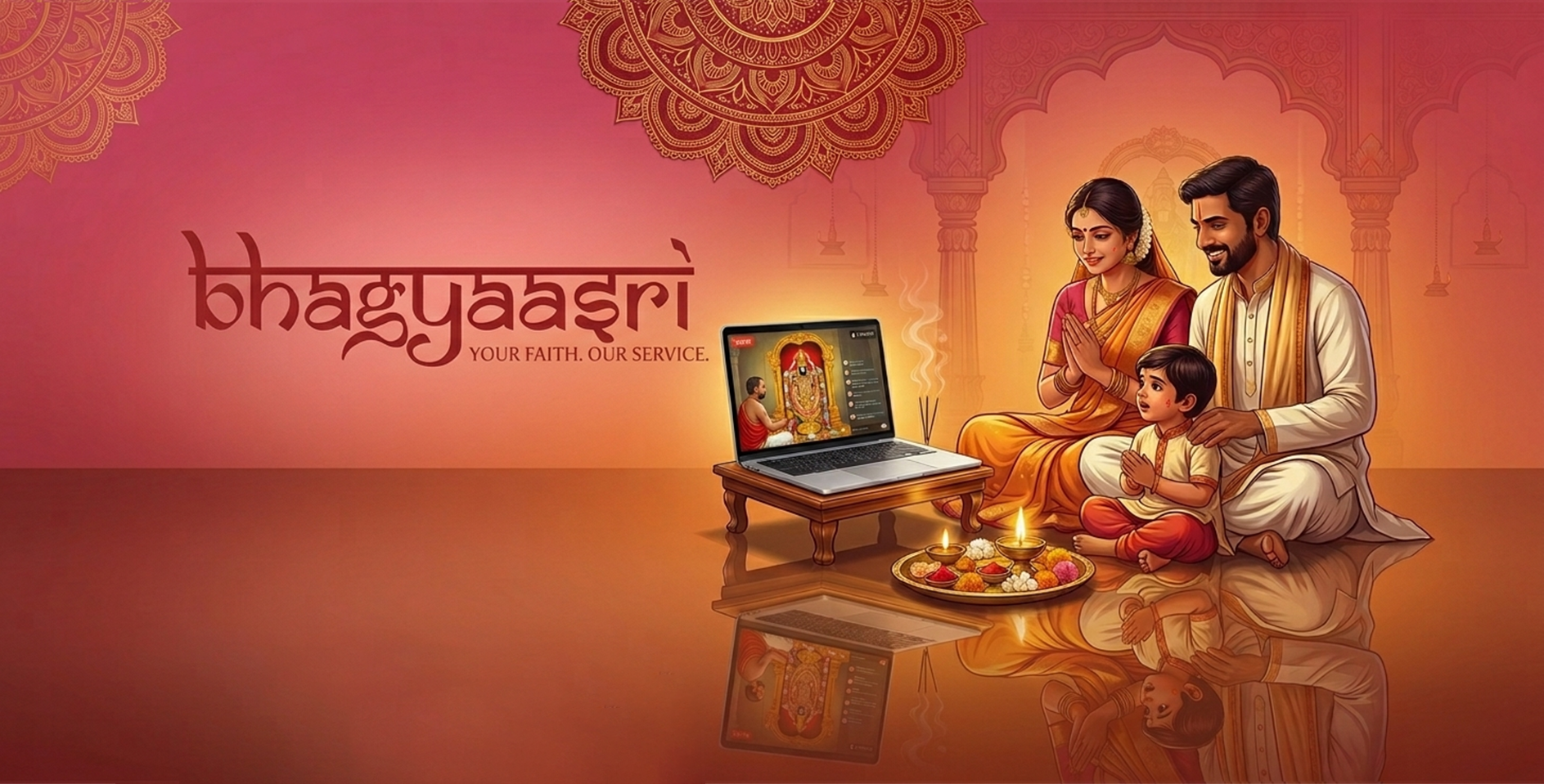 web banner for online puja service
