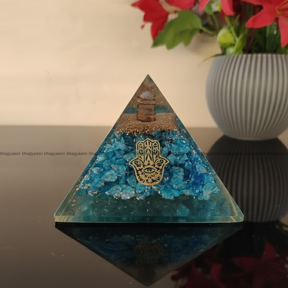 Blue Aquamarine Orgone Pyramid 1